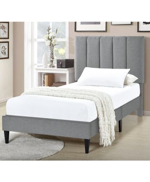 Zoryii+Channeled+Upholstered+Platform+Bed