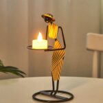 Maksaro Stylish Metal Silhouette Candle Holder