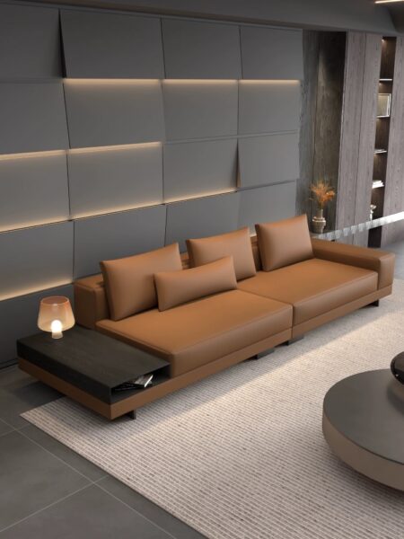 Tan Leather Sofa