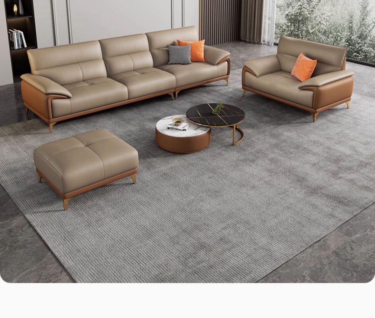 Maroc Luxury Leather Sofa Set